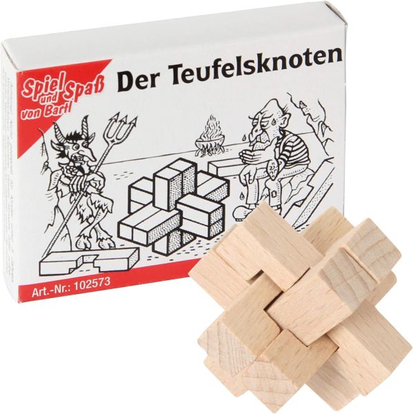 Bartl 102573 Mini-Puzzle "Der Teufelsknoten" Knobelspiel Holz