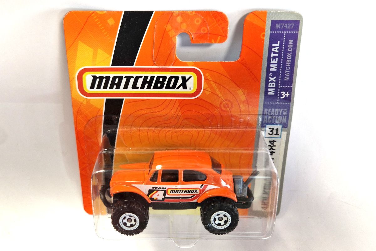 NOS! Matchbox M7427 Volkswagen 4×4 VW Käfer orange Maßstab 1:57 OVP