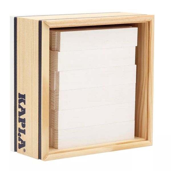 KAPLA-Holzplättchen 40er Box weiss Pinienholz Bausteine