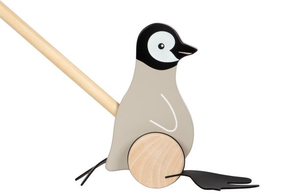 small foot Schiebetier Pinguin grau