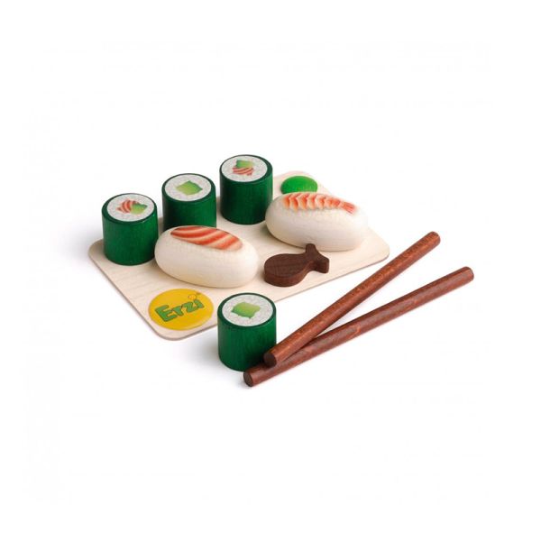 Erzi 16145 Sushi Set für Kaufladen oder Kinderküche Holz