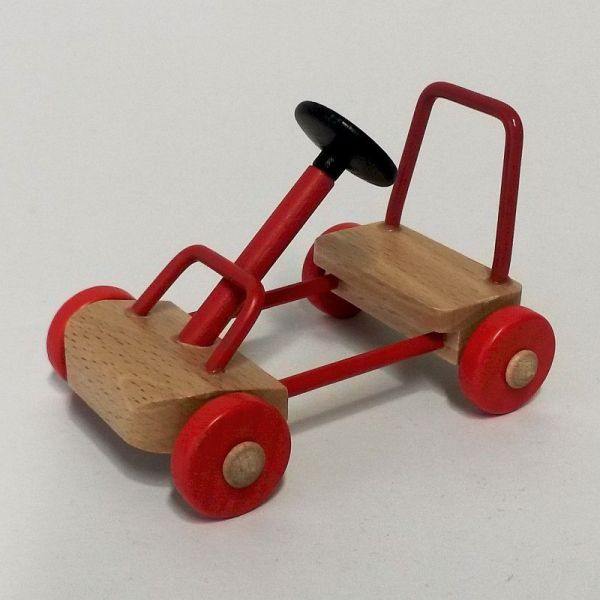 Anne Krebs 027 Go-Kart aus Holz und Metall 1:12 für Puppenhaus