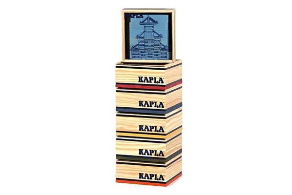 KAPLA-Holzplättchen 6 x 40er Box Pinienholz Bausteine