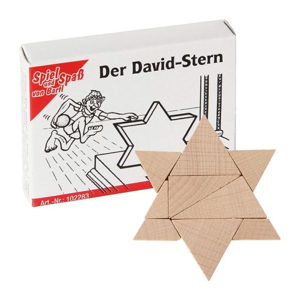Bartl 102283 Mini-Puzzle "Der David-Stern" Knobelspiel Holz