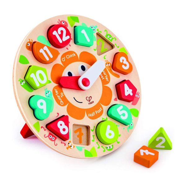 Hape E1622 Steckpuzzle Uhr Lernspielzeug Holz