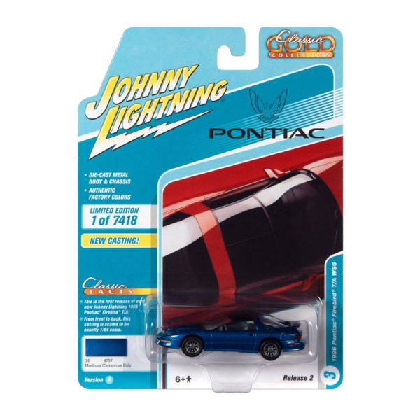 Johnny Lightning JLCG025A-3 Pontiac Firebird T/A WS6 blau metallic 1996 - Classic Gold 2021 R2 Maßst