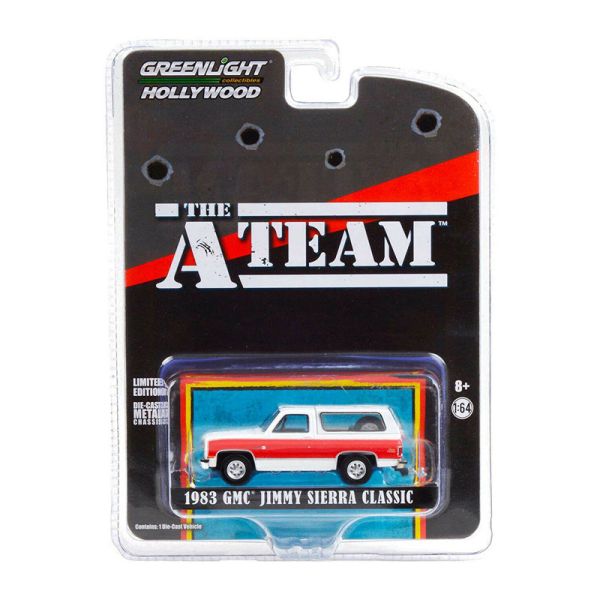Greenlight 44865-E GMC Jimmy Sierra Classic rot/weiss &quot;A-Team&quot; Hollywood Series Maßstab 1:64