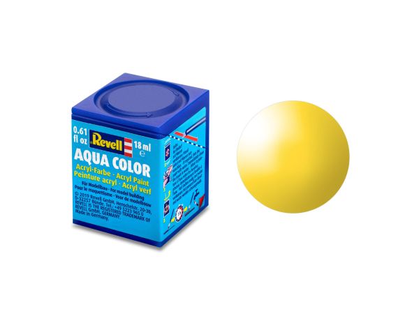 Revell 36112 Aqua Color gelb, glänzend RAL 1018 Modellbau-Farbe auf Wasserbasis 18 ml Dose