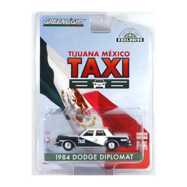 Greenlight 30200 Dodge Diplomat &quot;Tijuana Mexico Taxi&quot; weiss/dunkelgrün 1984 - Exclusive Maßstab 1:64