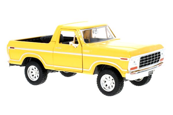 Motormax 79374 Ford Bronco offen gelb 1978 Maßstab 1:24 Modellauto