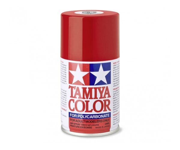 Tamiya 86002 Farbe PS-2 Rot Polycarbonat Lexan Sprayfarbe 100ml