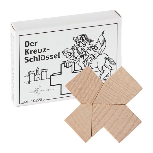 Bartl 102285 Mini-Puzzle "Der Kreuz-Schlüssel" Knobelspiel Holz