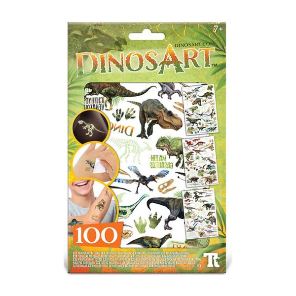 DinosArt DA15302 Dinosaurier Temporäre Leuchttattoos