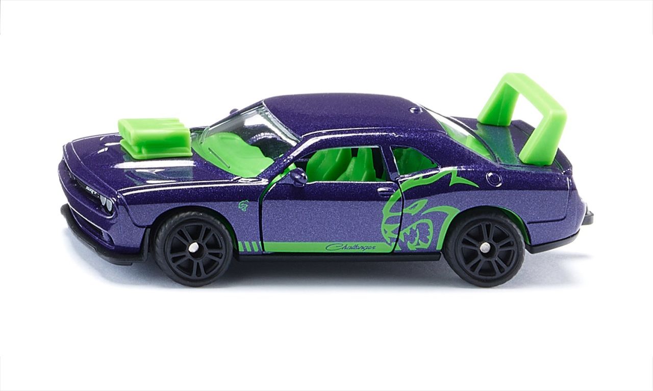 Siku 1572 Dodge Challenger SRT Hellcat Custom lila metallic/hellgrün Maßstab …