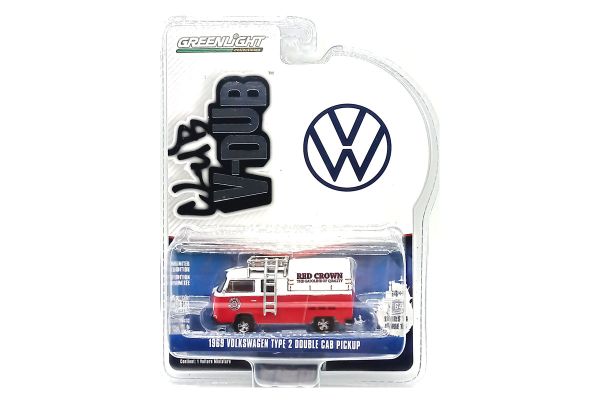 Greenlight 36050-A VW T2 Double Cab Pickup &quot;Red Crown&quot; rot/weiss 1969 - V-DUB 14 Maßstab 1:64 Modell