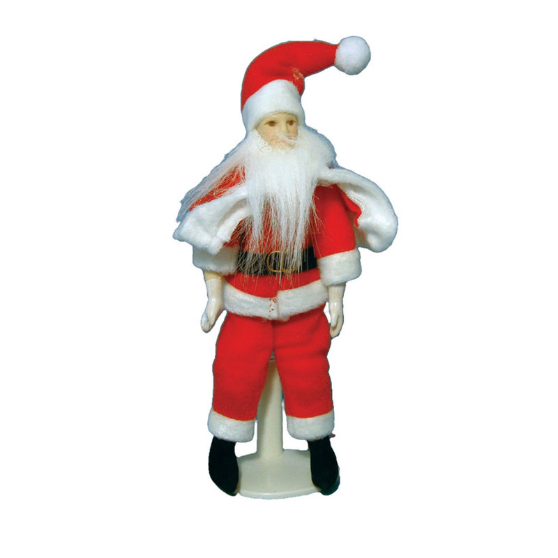 Caco Puppe Biegepuppe Weihnachtsmann Weihnachten 9,5cm oder 14cm Miniatur 1:12 