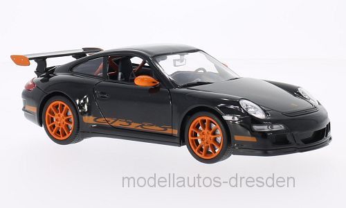 Welly 22495 Porsche 911 GT3 RS (997) schwarz Maßstab 1:24 Modellauto
