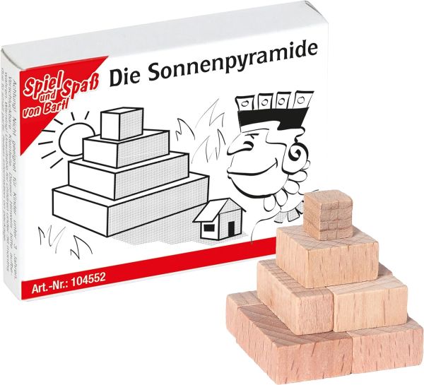 Bartl 104552 Mini-Puzzle "Die Sonnenpyramide" Knobelspiel Holz