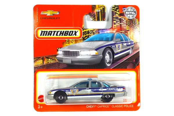 Matchbox HFR77 Chevrolet Caprice &quot;AFB Security&quot; silber 1994, 67/100 Maßstab ca. 1:64 Modellauto 2022