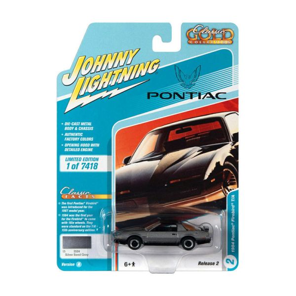 Johnny Lightning JLCG025A-2 Pontiac Firebird T/A grau metallic 1984 - Classic Gold 2021 R2 Maßstab 1