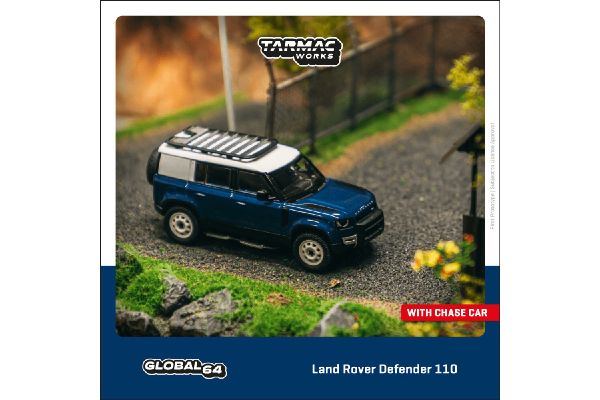 ***Tarmac T64G-020-BL Land Rover Defender 110 blau Maßstab 1:64 Modellauto