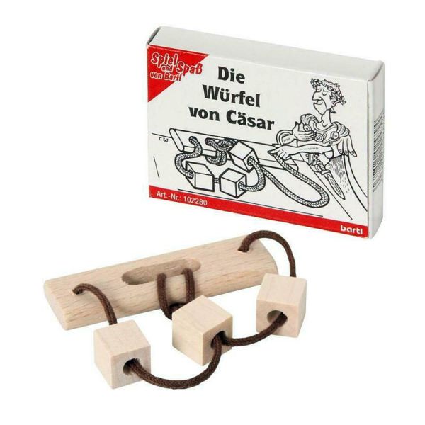 Bartl 102280 Mini-Puzzle &quot;Die Würfel von Cäsar&quot; Knobelspiel Holz