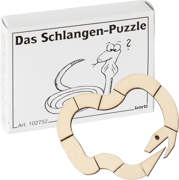 Bartl 102752 Mini-Puzzle "Das Schlangen-Puzzle" Knobelspiel Holz