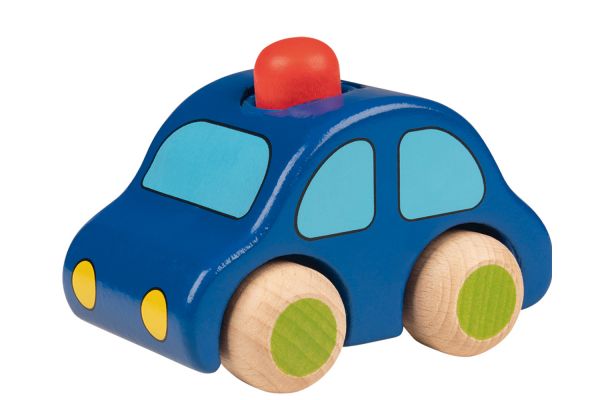 goki Holzauto mit Hupe dunkelblau