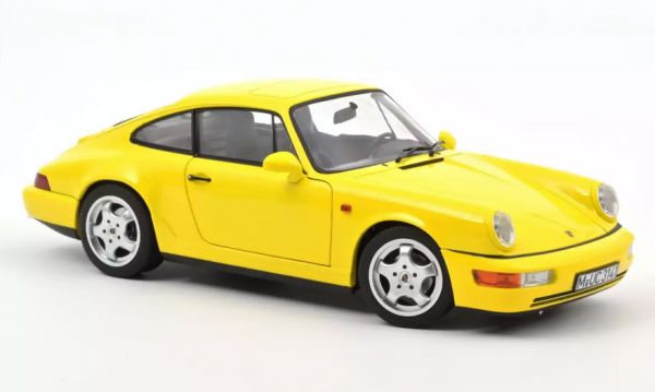Norev 187328 Porsche 911 Carrera 2 gelb 1992 Maßstab 1:18 Modellauto