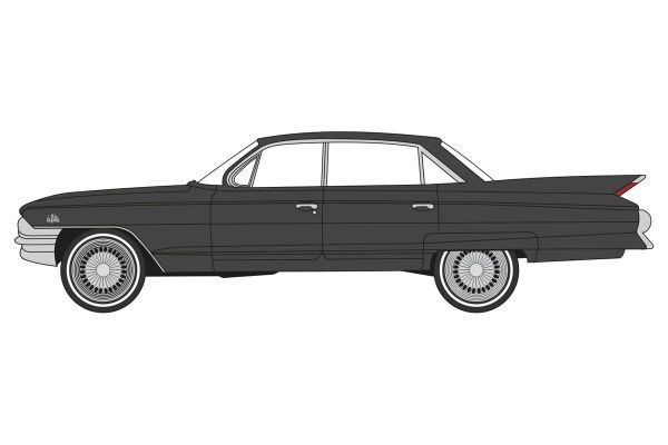 ***Oxford 87CSD61004 Cadillac Sedan De Ville schwarz 1961 Maßstab 1:87 Modellauto