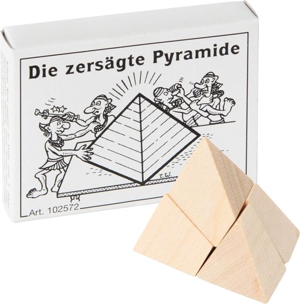 Bartl 102572 Mini-Puzzle "Die zersägte Pyramide" Knobelspiel Holz