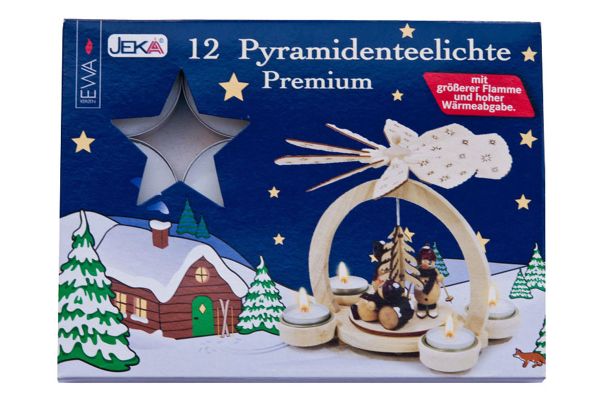 EWA 12-3813 Pyramiden-Teelichter Premium (12er Set) Sigro