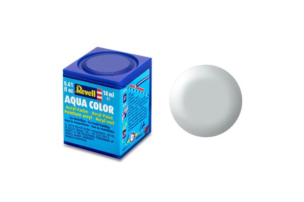 Revell 36371 Aqua Color hellgrau, seidenmatt Modellbau-Farbe auf Wasserbasis 18 ml Dose