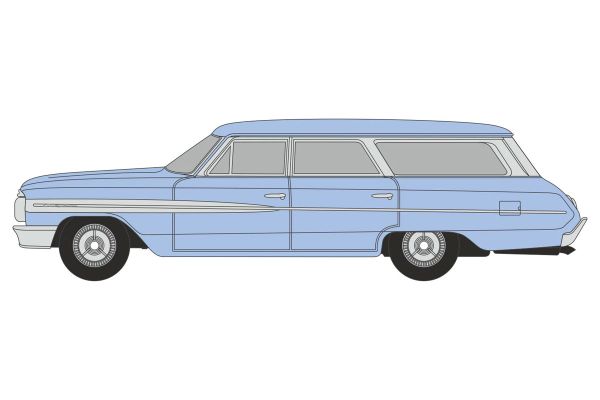 ***Oxford 87FC64001 Ford Country Sedan hellblau 1964 Maßstab 1:87 Modellauto