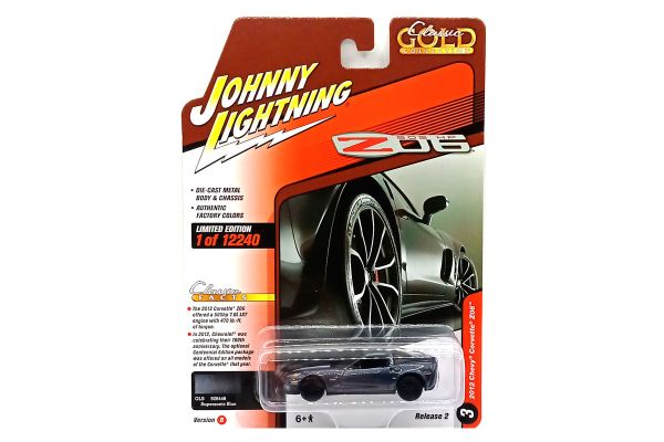 Johnny Lightning JLCG029B-3 Chevrolet Corvette Z06 dunkelblau metallic 2012 - Classic Gold 2022 R2 M