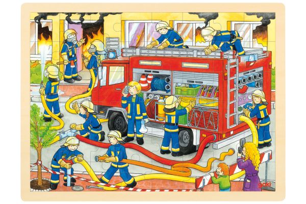 goki Einlegepuzzle Feuerwehr