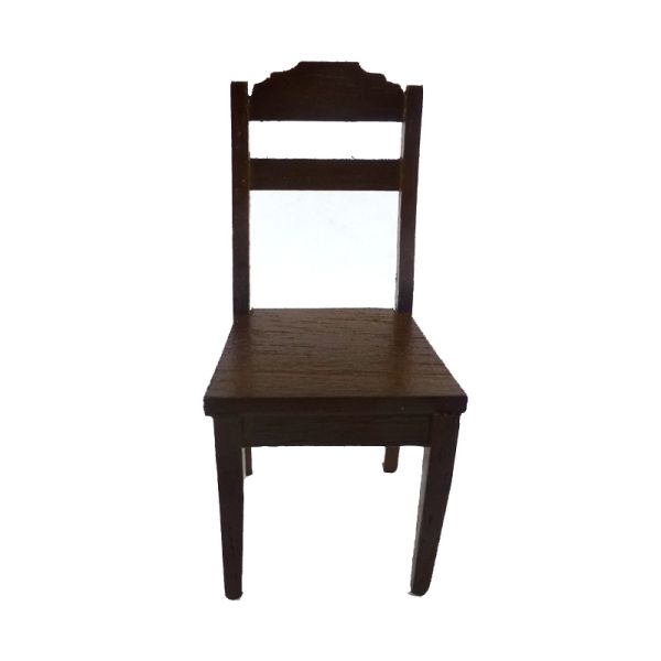 Creal 27763 Miniatur Stuhl (1 Stück) Nussbaum Holz 1:12 für Puppenhaus