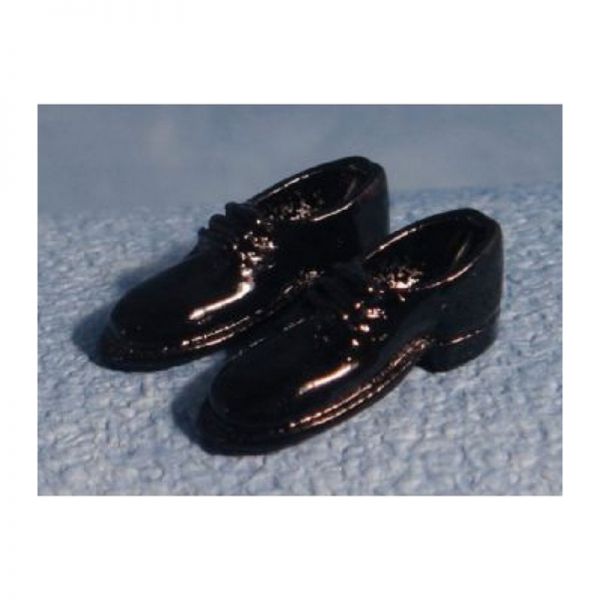 SA-Dollshouse D1484 Miniatur schwarze Schuhe 1:12 für Puppenhaus