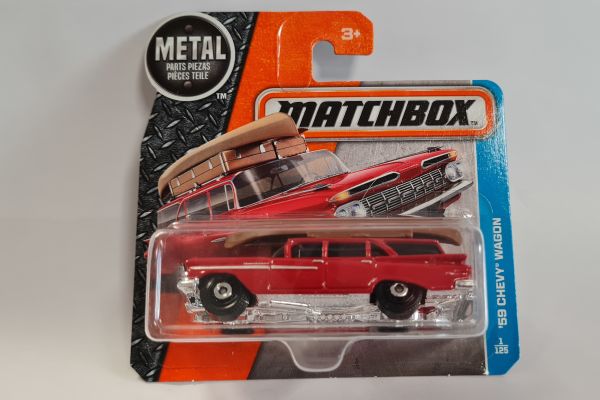 NOS! Matchbox DVN09 Chevrolet Wagon 1959 rot Maßstab ca. 1:64 Modellauto