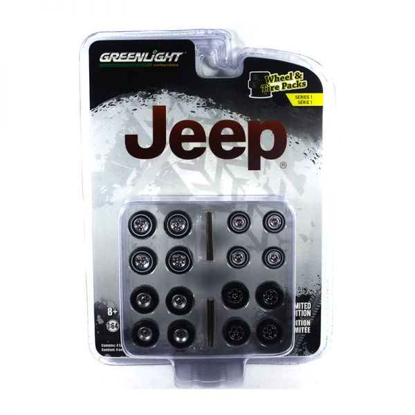 Greenlight 16010-C Reifenset &quot;Jeep&quot; - Wheel &amp; Tires Pack