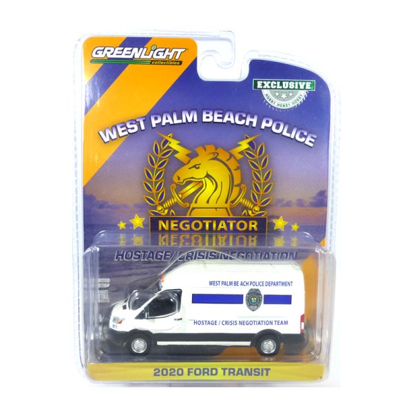 Greenlight 30261 Ford Transit "West Palm Beach Police Department" weiss/blau 2020 Exclusive Series M