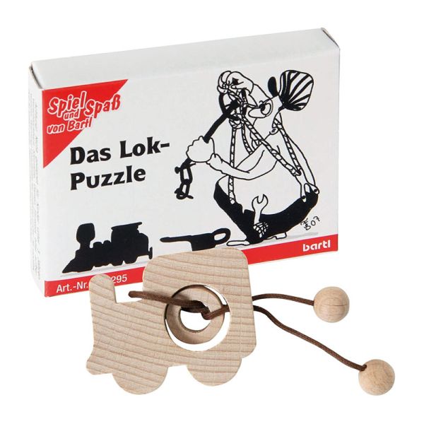 Bartl 109295 Mini-Puzzle &quot;Das Lok-Puzzle&quot; Knobelspiel Holz