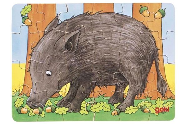 goki Puzzle Waldtiere Motiv Wildschwein