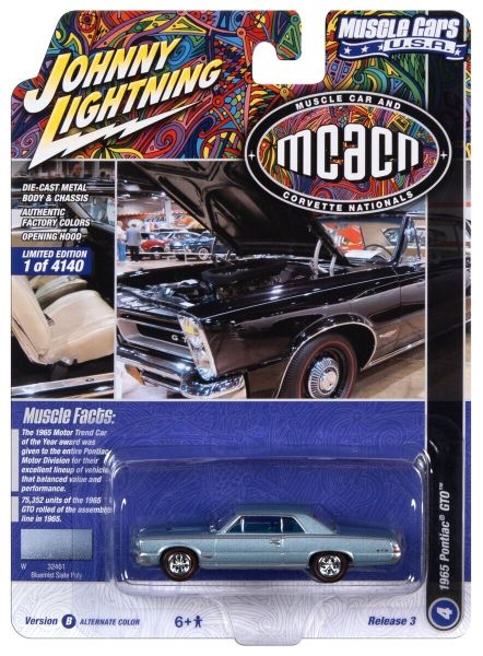 Johnny Lightning JLMC031B-4 Pontiac GTO hellblau metallic 1965 - Muscle Cars USA 2022 R3 Maßstab 1:6