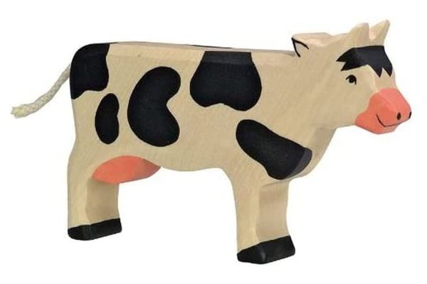 Holztiger Kuh stehend" schwarz/weiß 80003