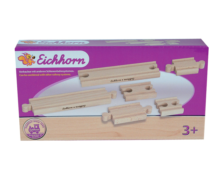 Eichhorn 1408 Adapterschienen Set für Holzschienenbahn NEU # 