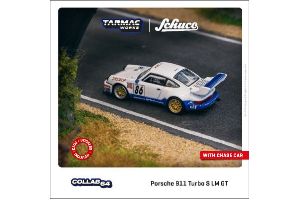 ***Tarmac T64S-009-94SU Porsche 911 Turbo S LM GT #86 1000km Suzuka 1994 weiss/blau Maßstab 1:64 Mod