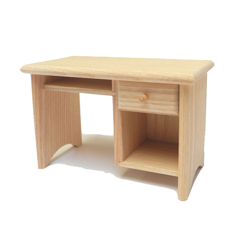 1:12 Maßstab Natürliche Ausführung Holz Schreib Tisch Tumdee Puppenhaus Bureau 